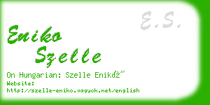 eniko szelle business card